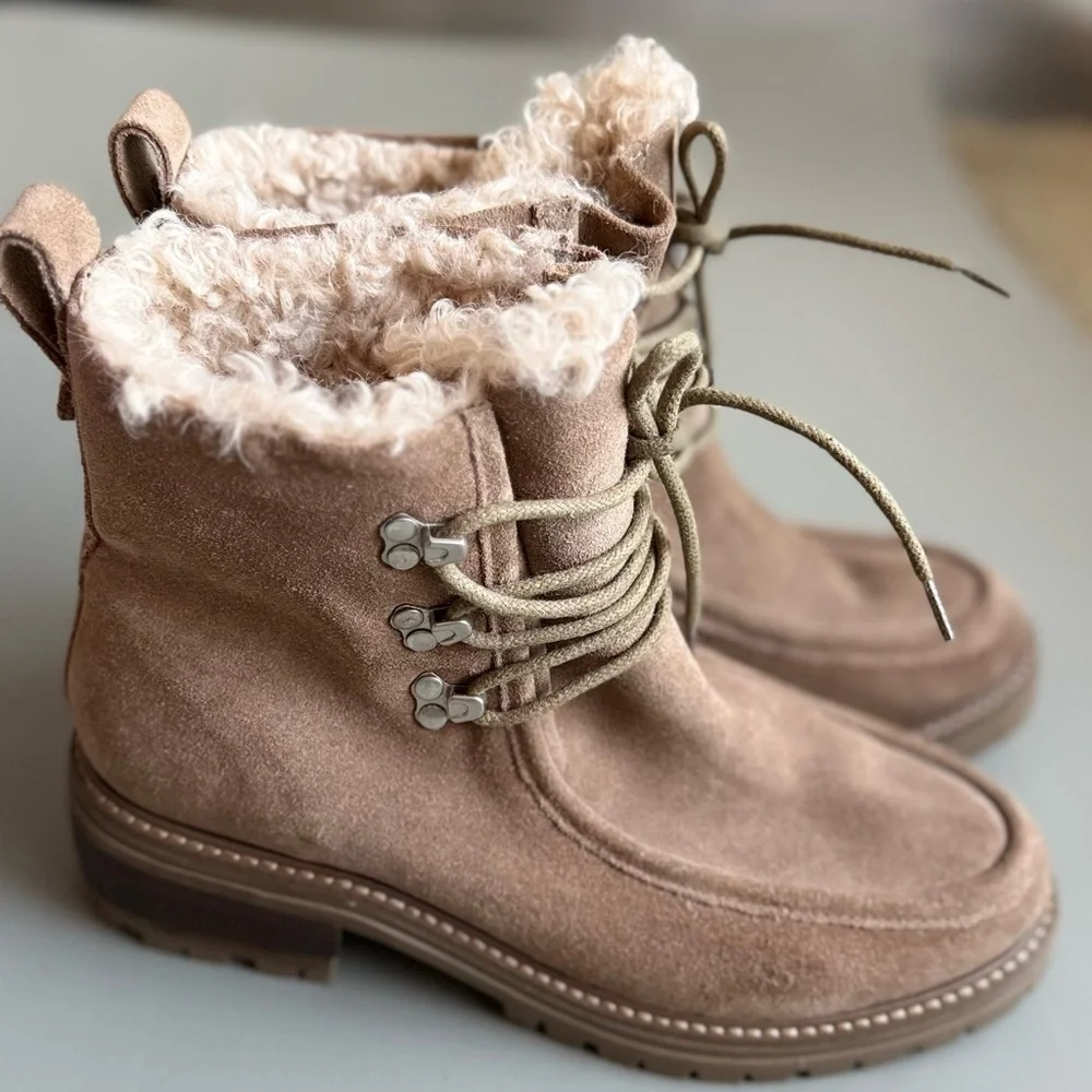 Gentle Souls Tan Suede Winter Boots